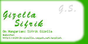 gizella sifrik business card